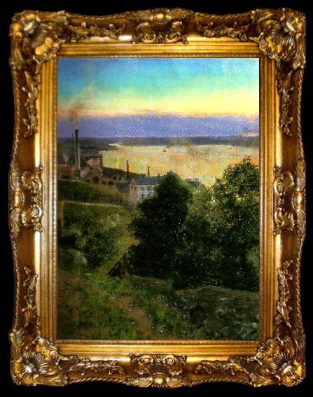 framed  Eugene Jansson sommarafton pastell, ta009-2